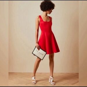 Ted Baker Chic Red Mini Dress Size 4 US